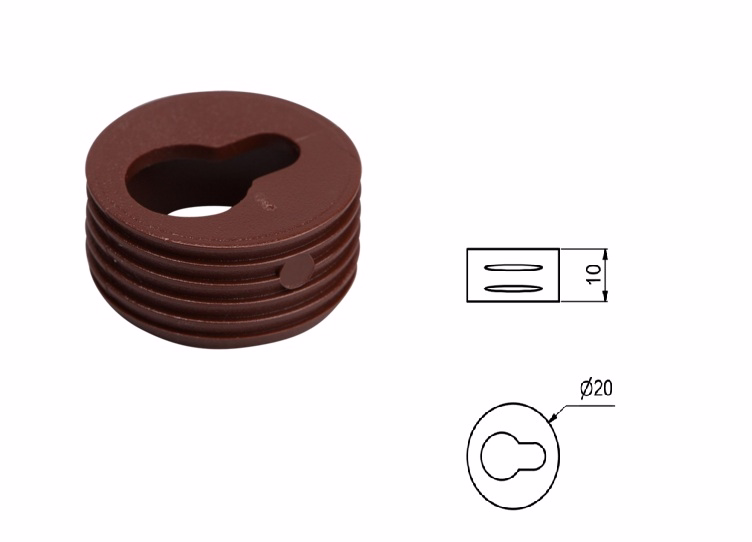 Ophængsbeslag ø20mm brun á 20 stk