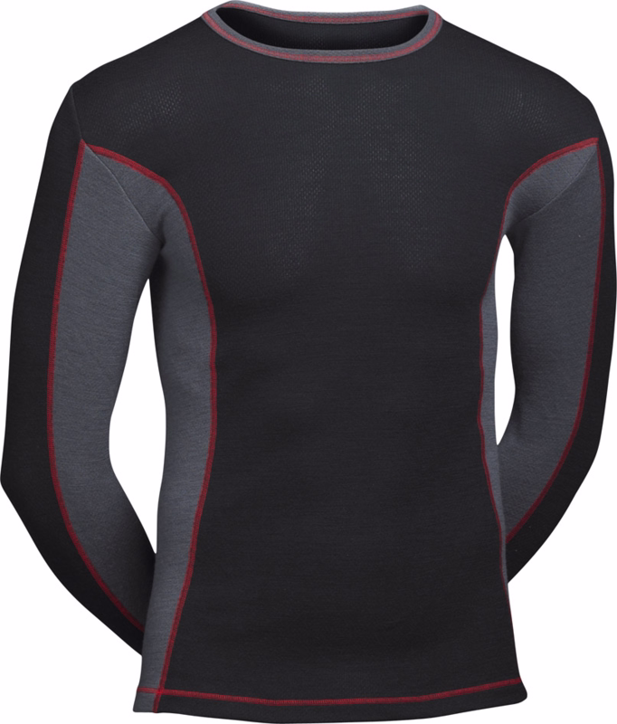 Undertrøje Uld Sort/Grå Str. 2XL