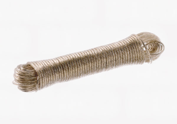 Tøjsnor pvc m/wire 4mm x 20m