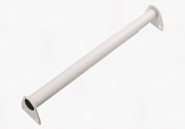 Teleskopsikring hvid 640-948mm m/lige konsol 3998