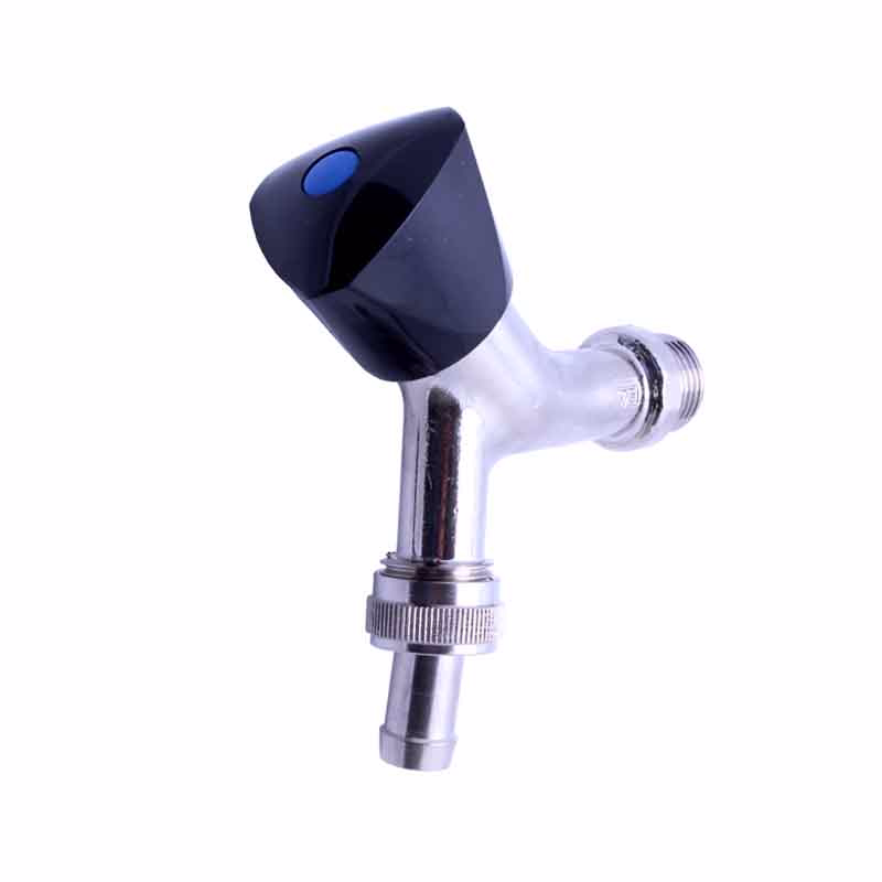 Aftapningshane 1/2" krom m/sort greb