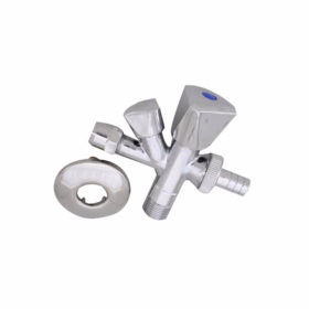  - Vinkelventil m/aftap 1/2" x 3/8"  x 3/4"