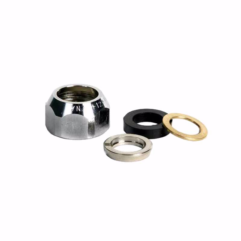 Omløbersæt krom 1/2-10 mm, á 2 stk