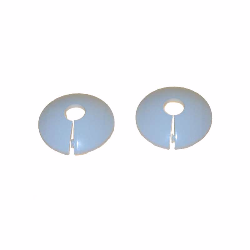 Plastroset 2-dl hvid 12 mm, á 2 stk