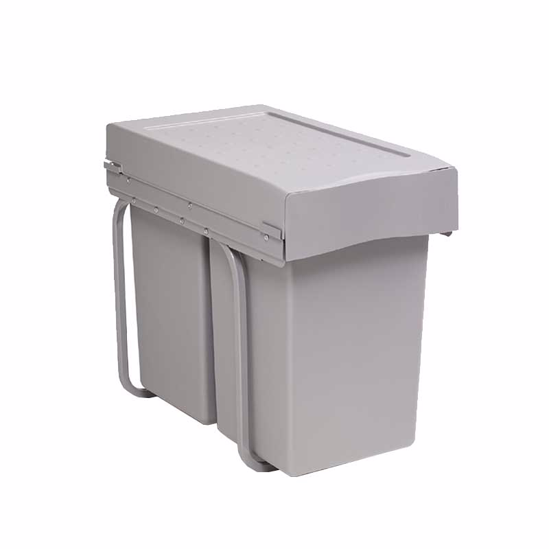 Affaldssystem grå 2x14 L spande