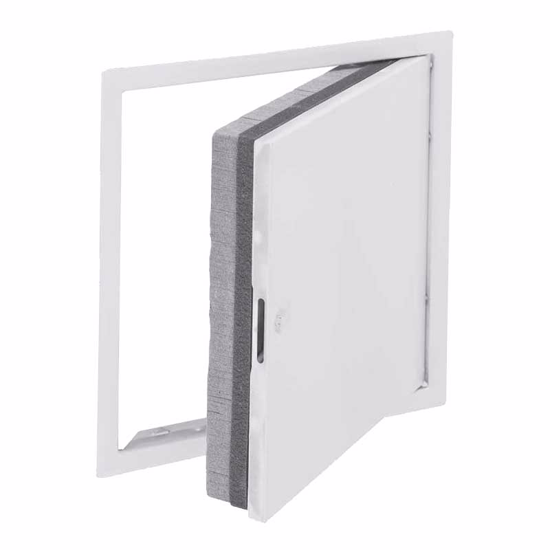 Brandlem klassificeret inspektionslem 200x200x55 mm hvid