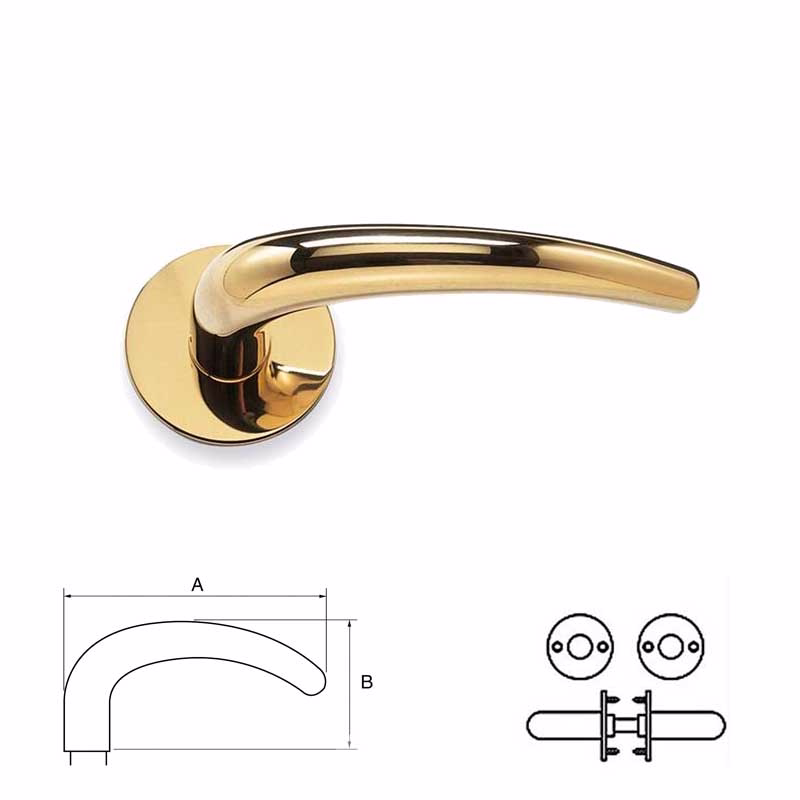 Dørgreb mess Coupe Ø19 massiv cc38, 34-58 P1090.96AB