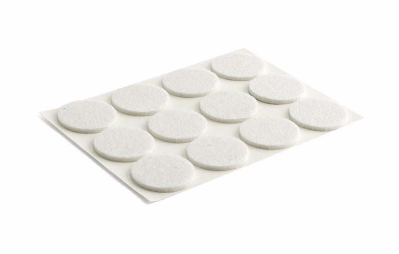 Filtglider selvklæbende hvid 38mm á 4 stk