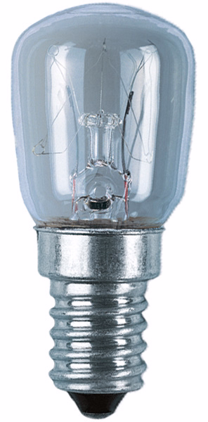 Køleskabspære e14 - 25w 230v 26x57mm