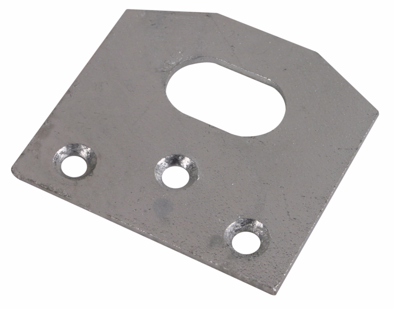 Slutblik fzv  70x75mm plade t/Ø16mm rigle 5253