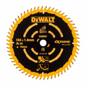 DeWALT - Rundsavklinge 184x1,6x16 z60 træ