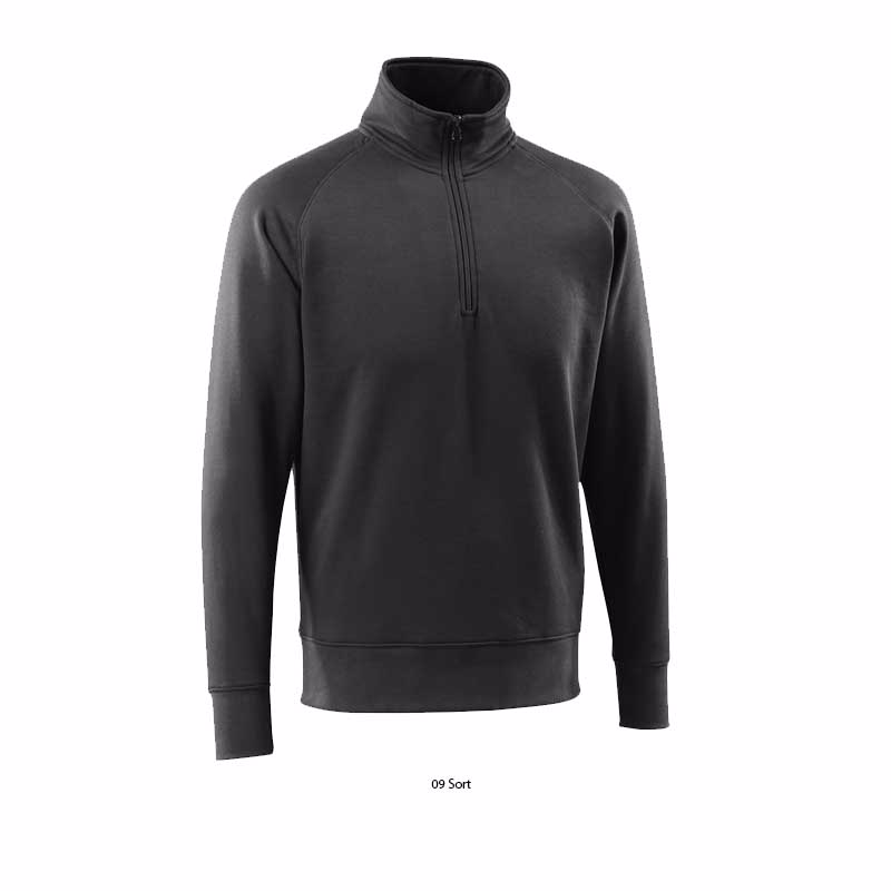 Sweatshirt m/lynlås Nantes Sort Str. XS