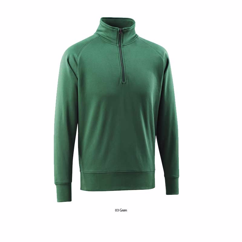 Sweatshirt m/lynlås Nantes Grøn Str. XL