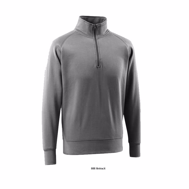 Sweatshirt m/lynlås Nantes Antracit Str. M