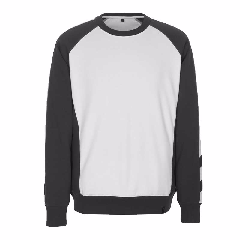 Sweatshirt 50570 hvid/mørk antracit, str. XS