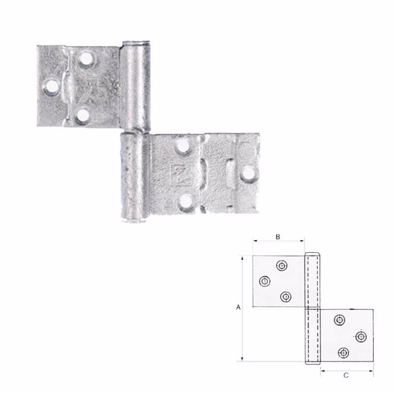 Nothængsel fzv Combi 500/900 80mm V 1170