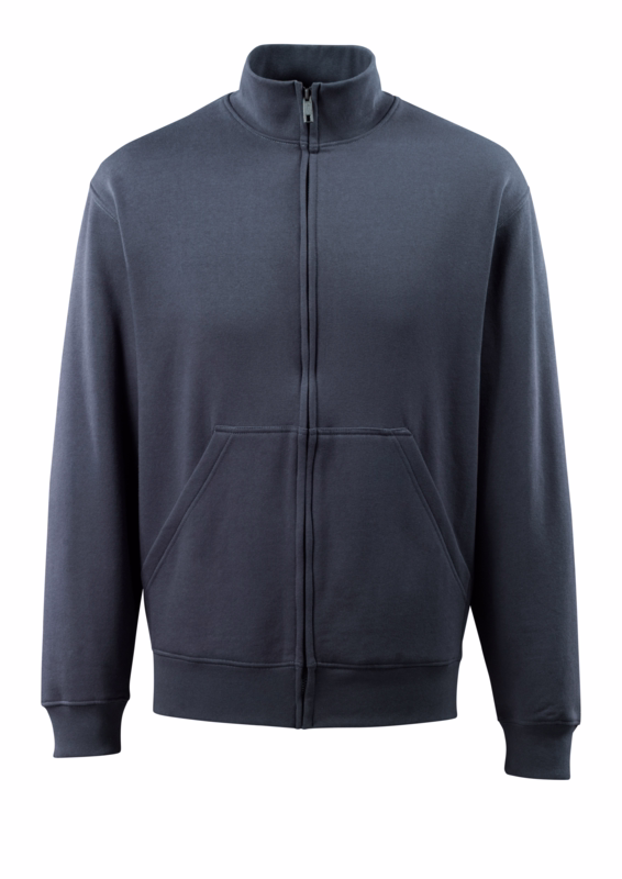 Sweatshirt m/lynlås Lavit mørk marine, str. XL