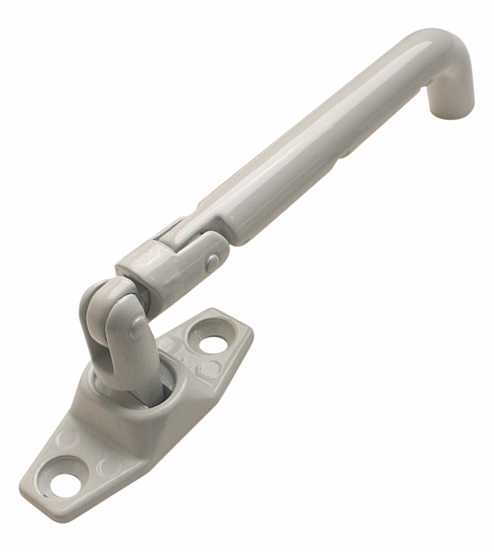 Sikringsbeslag hvid m/spærre, u/karmbeslag 3800