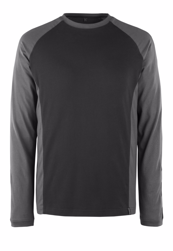 T-shirt 50568 sort/mørk antracit, str. XL