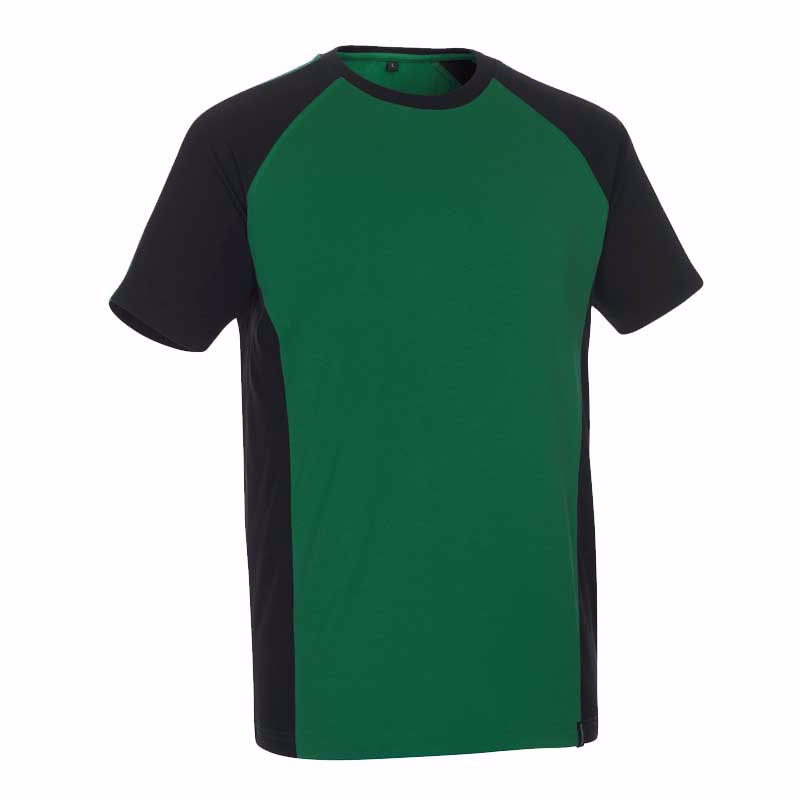 T-shirt 50567 grøn/sort, str. XS