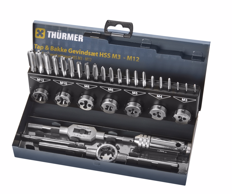 Gevindskæresæt M3-M12 31dele