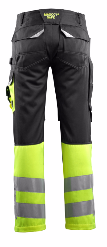 Arbejdsbuks 15679 Leeds Hi-viz sort/gul, str. C46