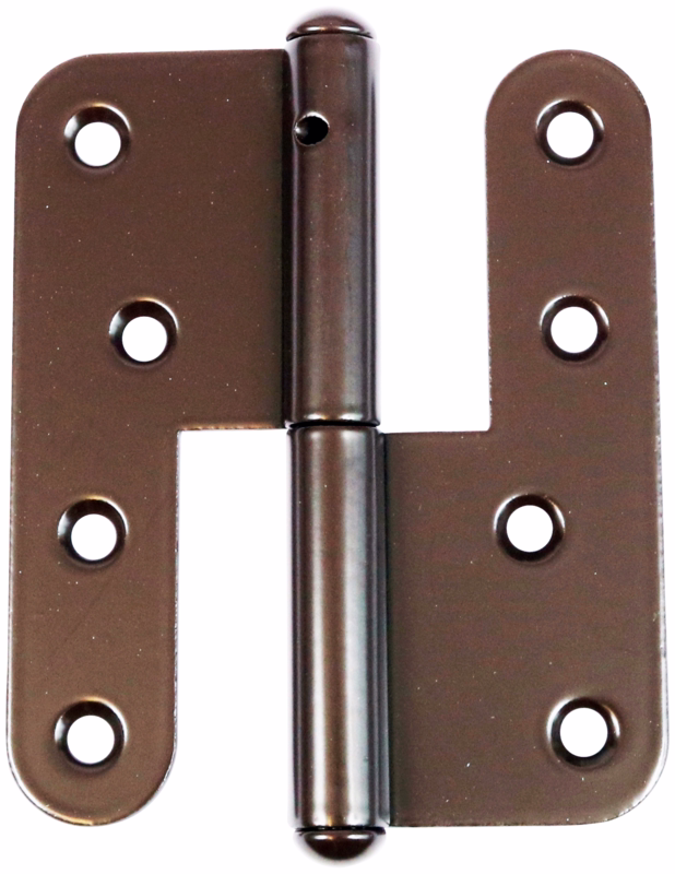 Dørhængsel brun 109x38mm V Ø.hj. m.t. 11141