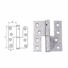 PN Beslag - Dørhængsel fzv 