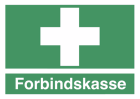 OS - Skilt forbindingskasse grønt