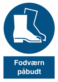 OS - Skilt fodværn påbudt blåt