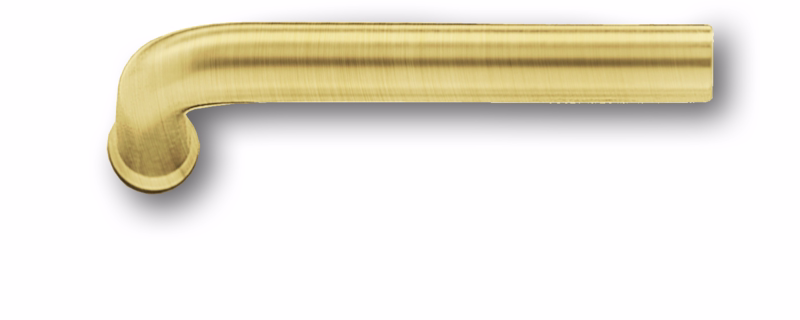 Dørgreb mess mat L-form Ø16 u/roset 58-82 1011.90CD