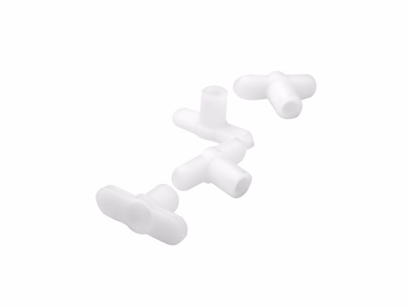 Nylonvrider 1095 dob. 10mm hæl hvid á 50 stk