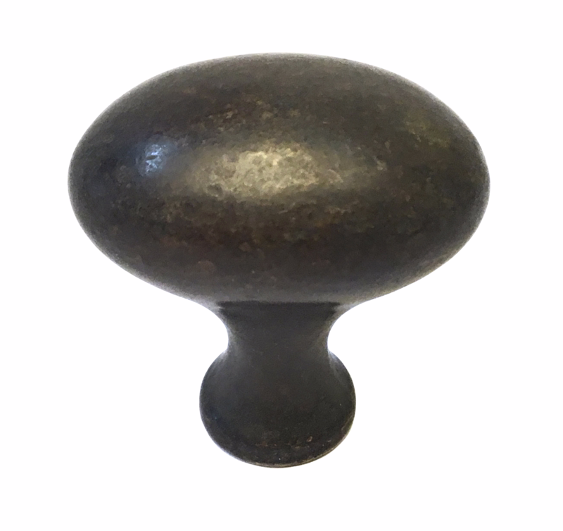 Møbelknop mess antik Ø35x38mm, 105
