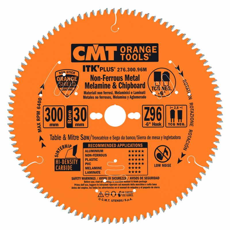 Rundsavklinge 300x2,8x30 Z96 Neg Alu
