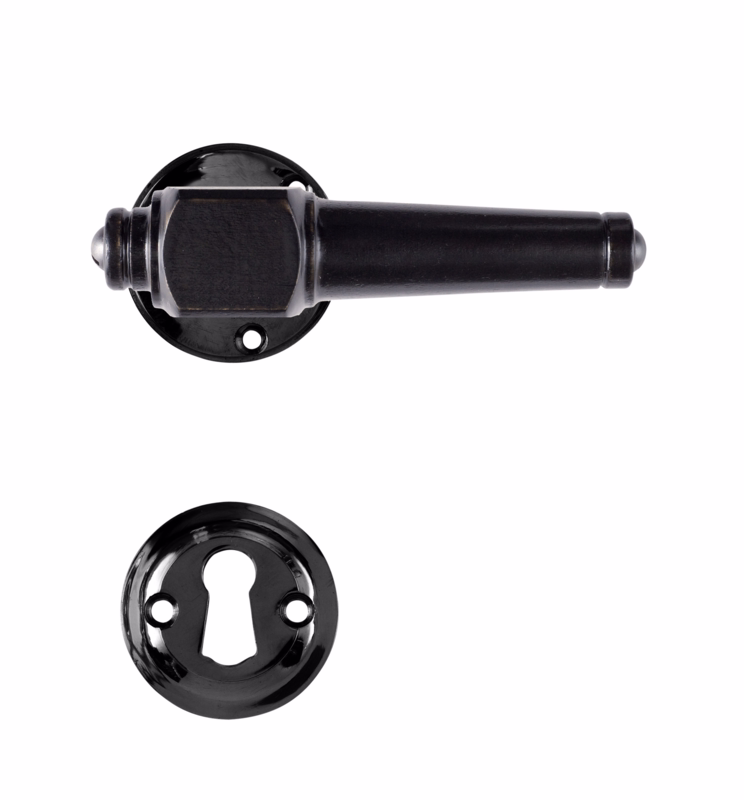 Dørgreb bøg sort Almue 671 m/sort roset Ø50 Svanemølle