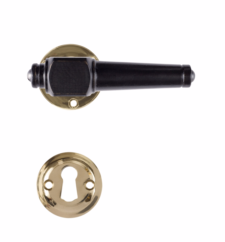 Dørgreb bøg sort Almue 671 m/mess roset Ø50 Svanemølle