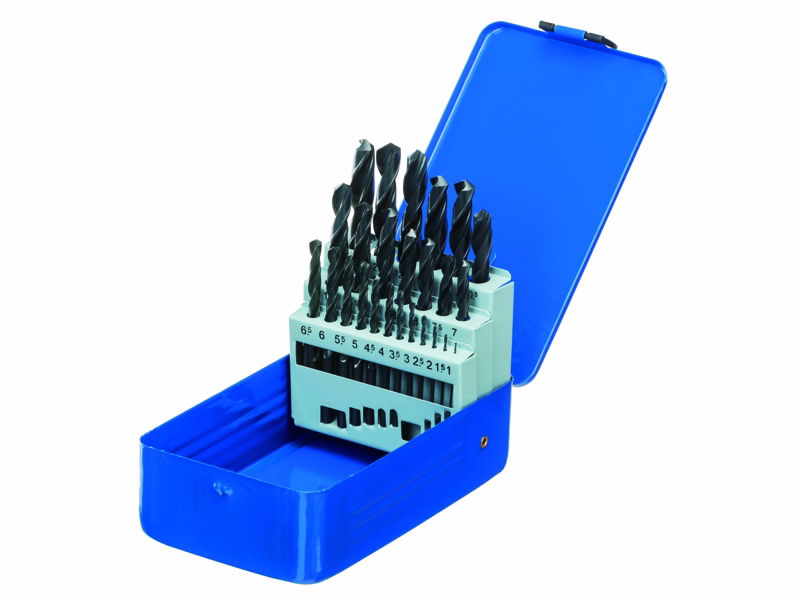 Borsæt HSS 1-13mm / 0,5mm valset, 25 dele