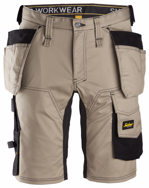 Arbejdsshorts 6141 khaki/sort, str. 44