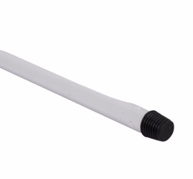 Roliba - Skaft letmetal hvid m. gevind 1300 mm