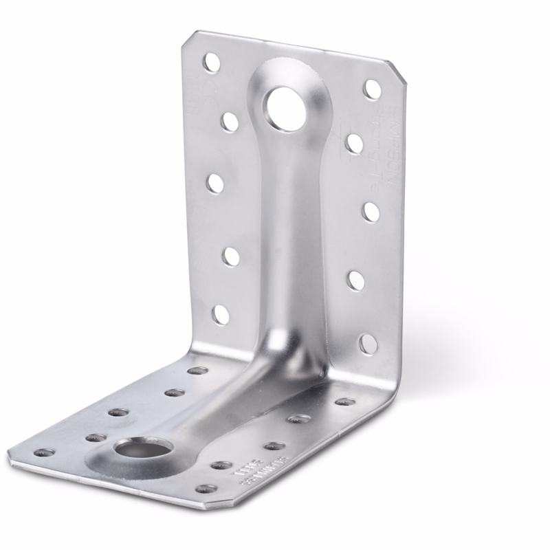 Vinkelbeslag m/ribbe 90 rustfri A4