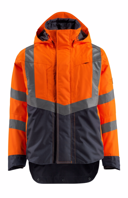 Skaljakke Hi-vis 15501 orange/mørk marine, str. 2XL