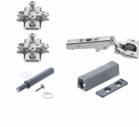 Blum - Hængsel u/fj. Tip-on udenpålig Ø35 107° m/bagpl. pk á 2 stk