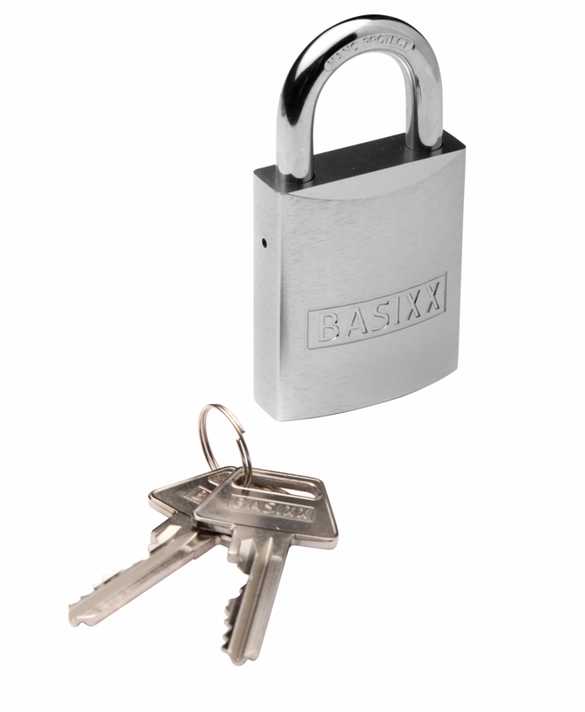 Hængelås 2641 sølv KL2 inkl. 2 nøgler