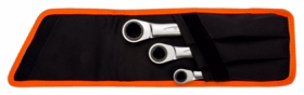 Bahco - Ringgaffelnøglesæt m/skralde S4RM/3T 8-19mm 3 dele