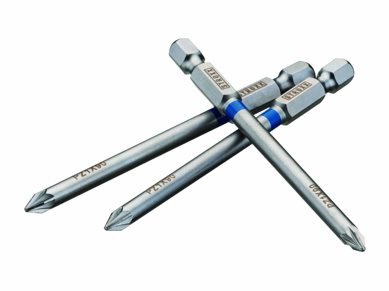 Bits PZ2 1/4" x 90mm, 3-pak