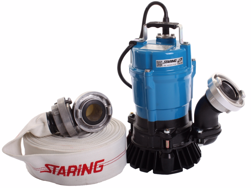 Dykpumpe 2" 230V, inkl. slange og kobling