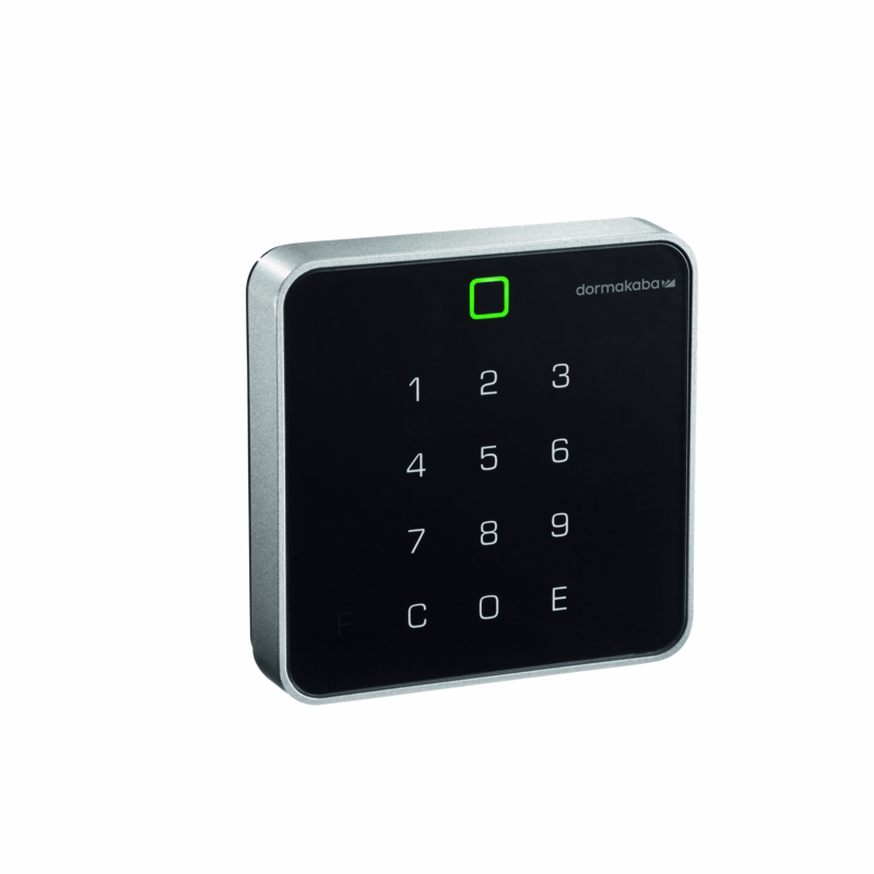 Væglæser 9002 sort, m/PIN-kode tast. IP54 t/exivo