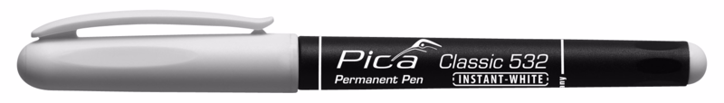 Permanent pen Instant hvid 1-2mm