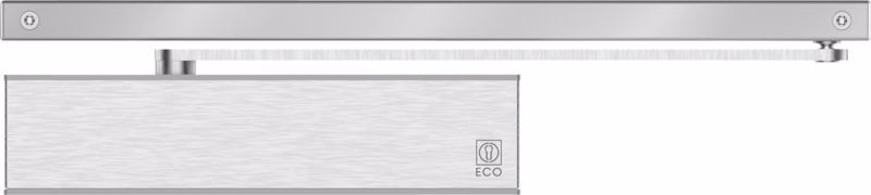 Dørlukker TS62 G 2-5 sølv inkl. glideskinne