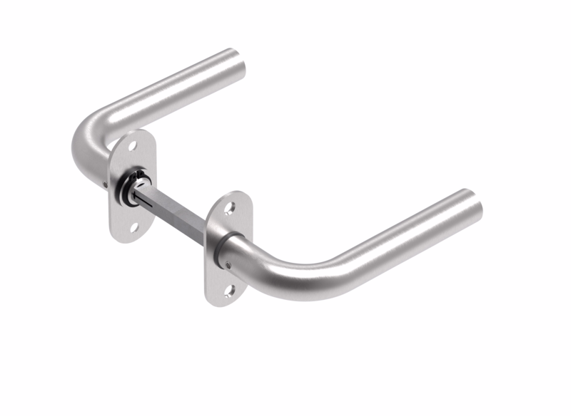 Dørgreb RS L-form Ø18 smal massiv cc49, 65-89 7021.07CD